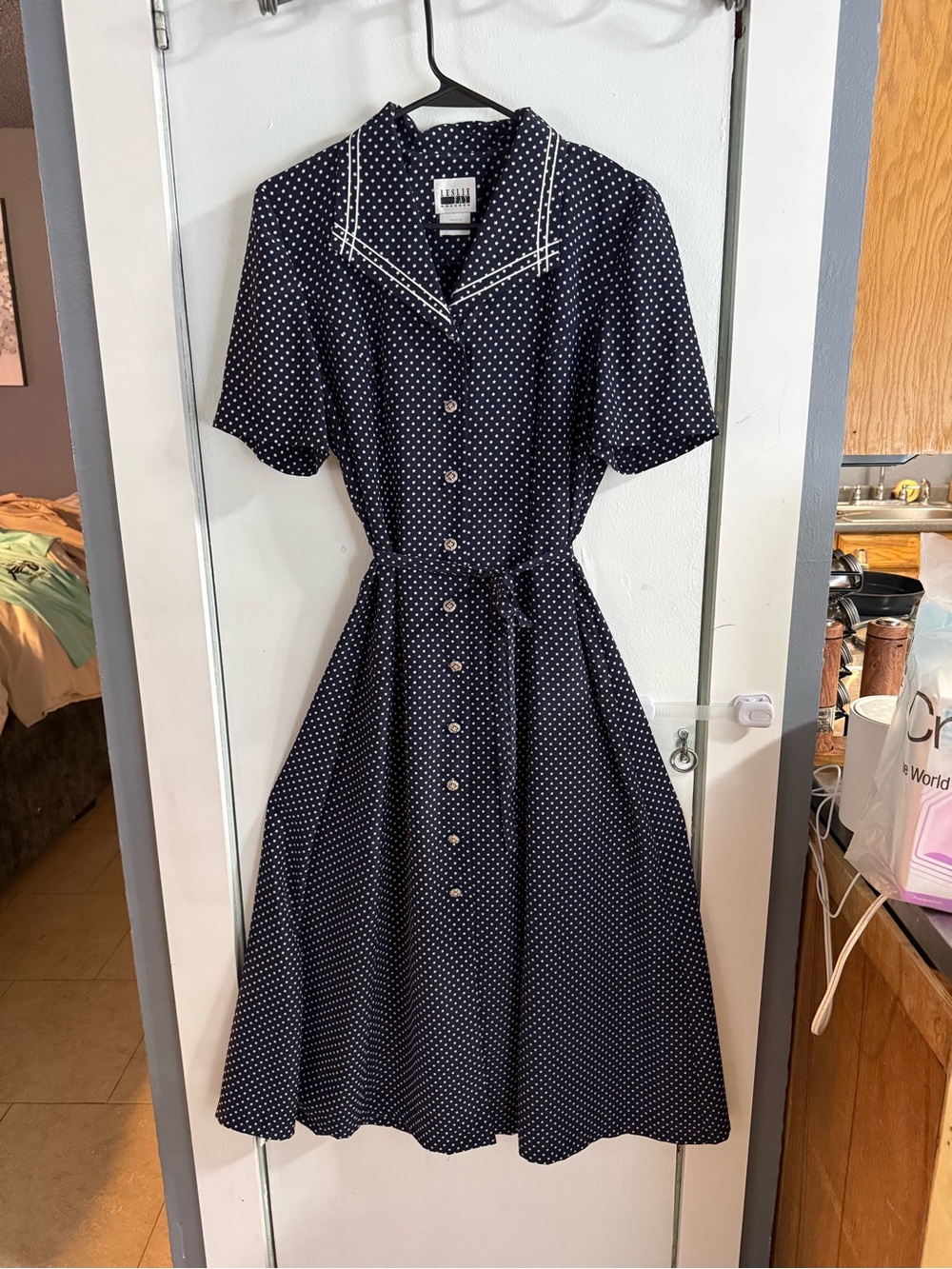 Original 1980s Leslie Fay Star Print maxi dress